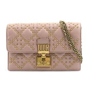 CHRISTIAN DIOR Pink Leather Shoulder Bag